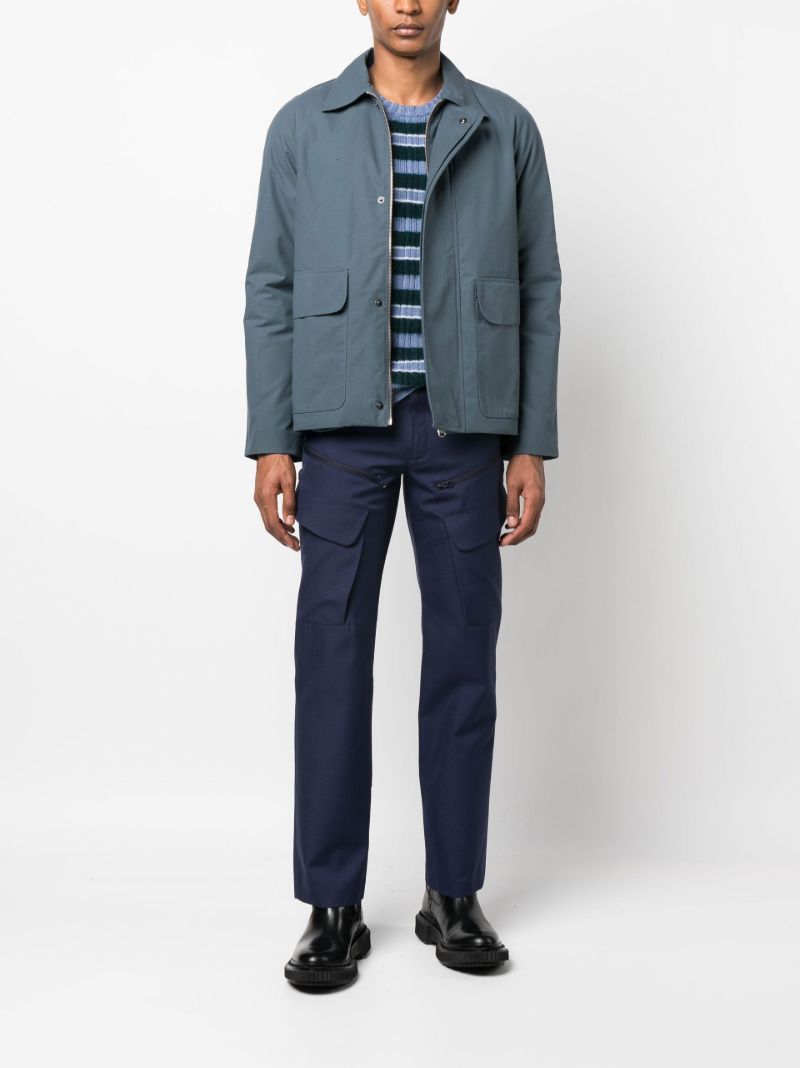 Blue Zip-front Cotton Jacket