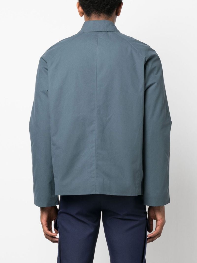 Blue Zip-front Cotton Jacket