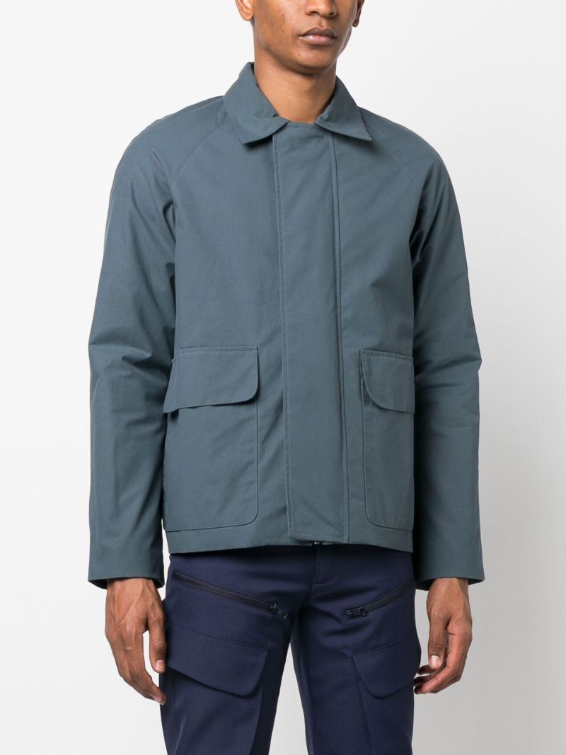 Blue Zip-front Cotton Jacket