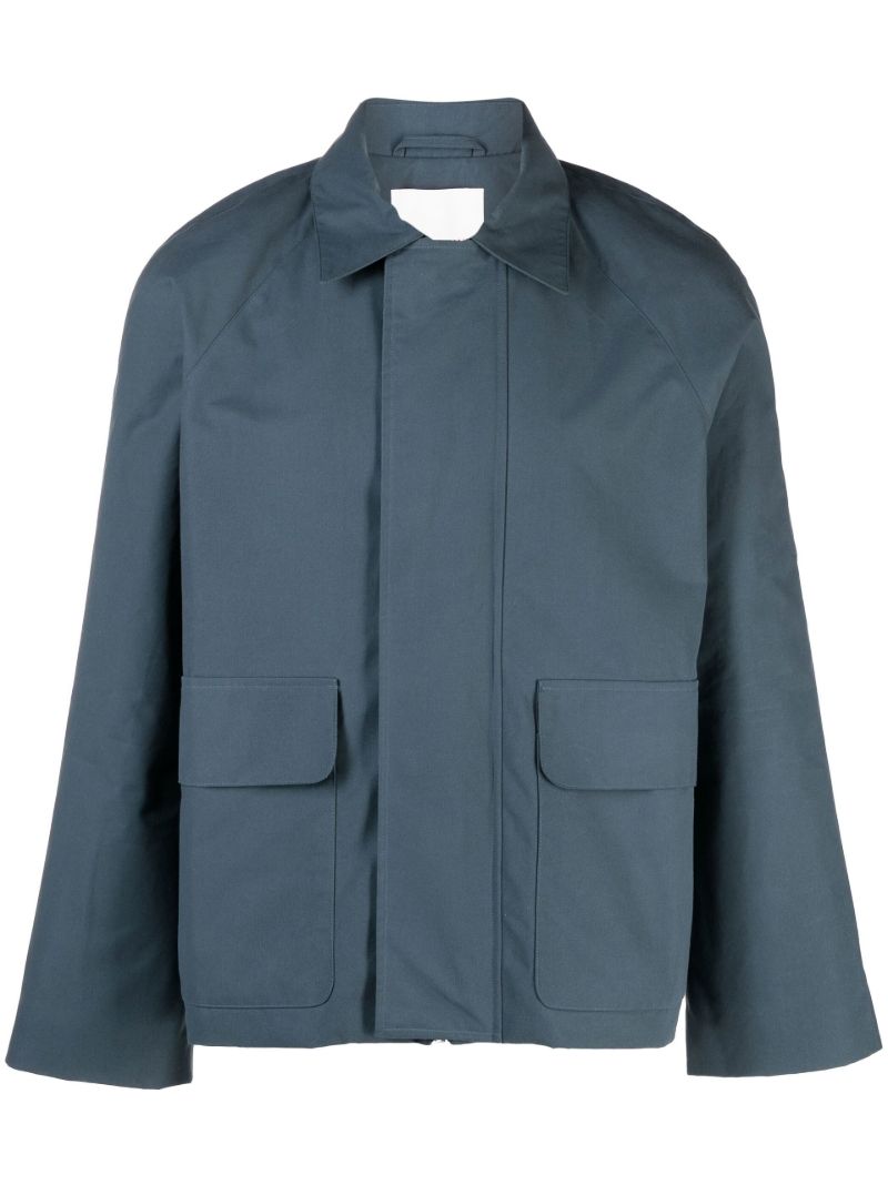 Blue Zip-front Cotton Jacket
