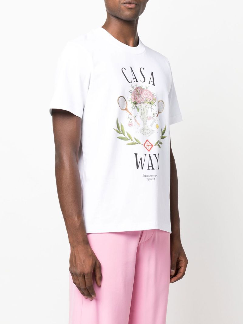 White Casa Way Printed T-shirt
