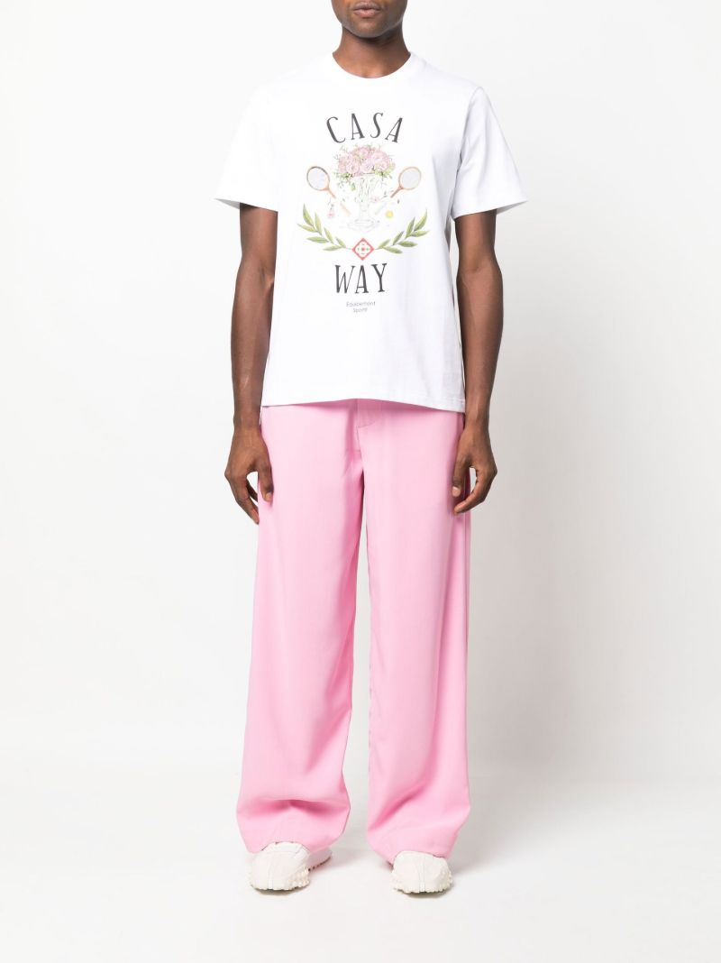 White Casa Way Printed T-shirt