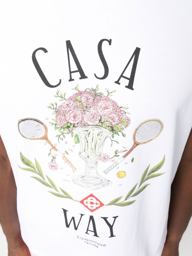 White Casa Way Printed T-shirt