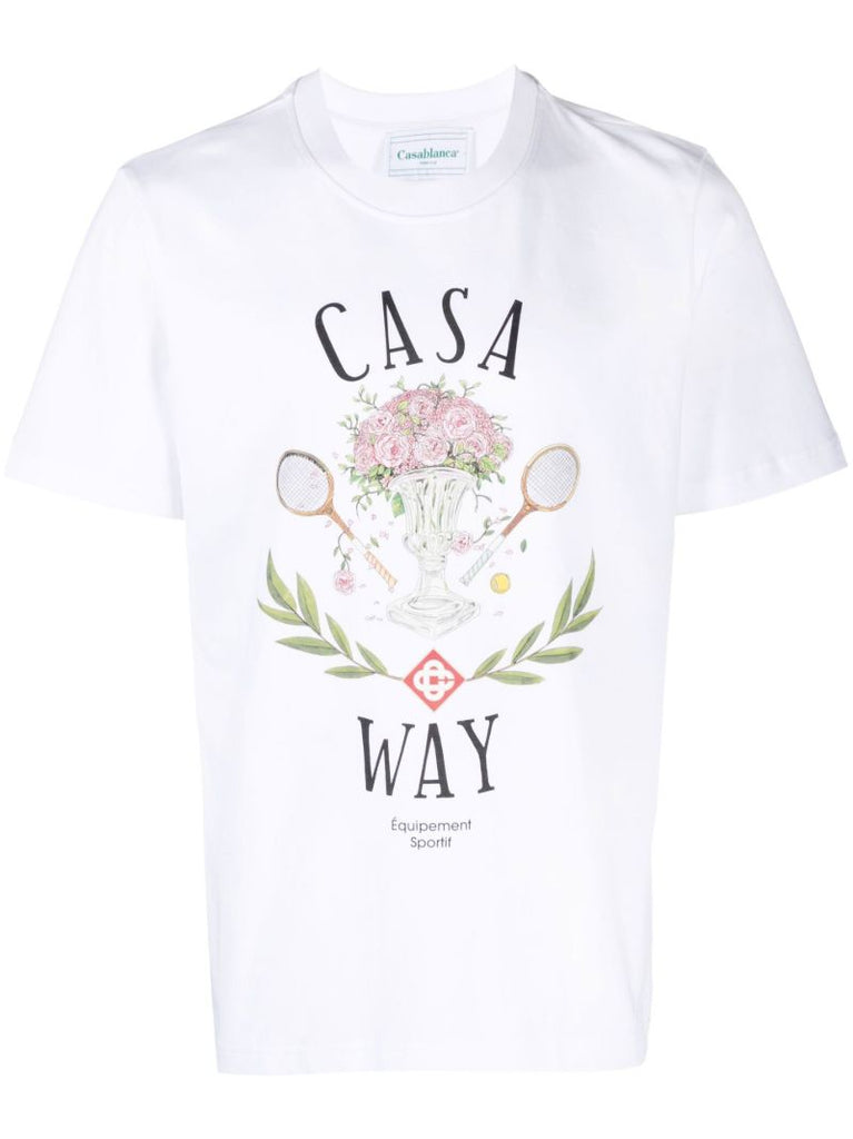 White Casa Way Printed T-shirt