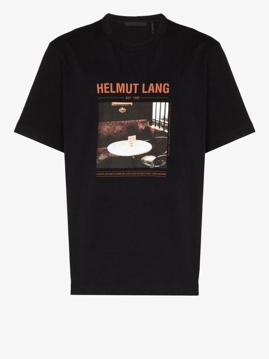 Black Vienna No.2 Print Cotton T-shirt