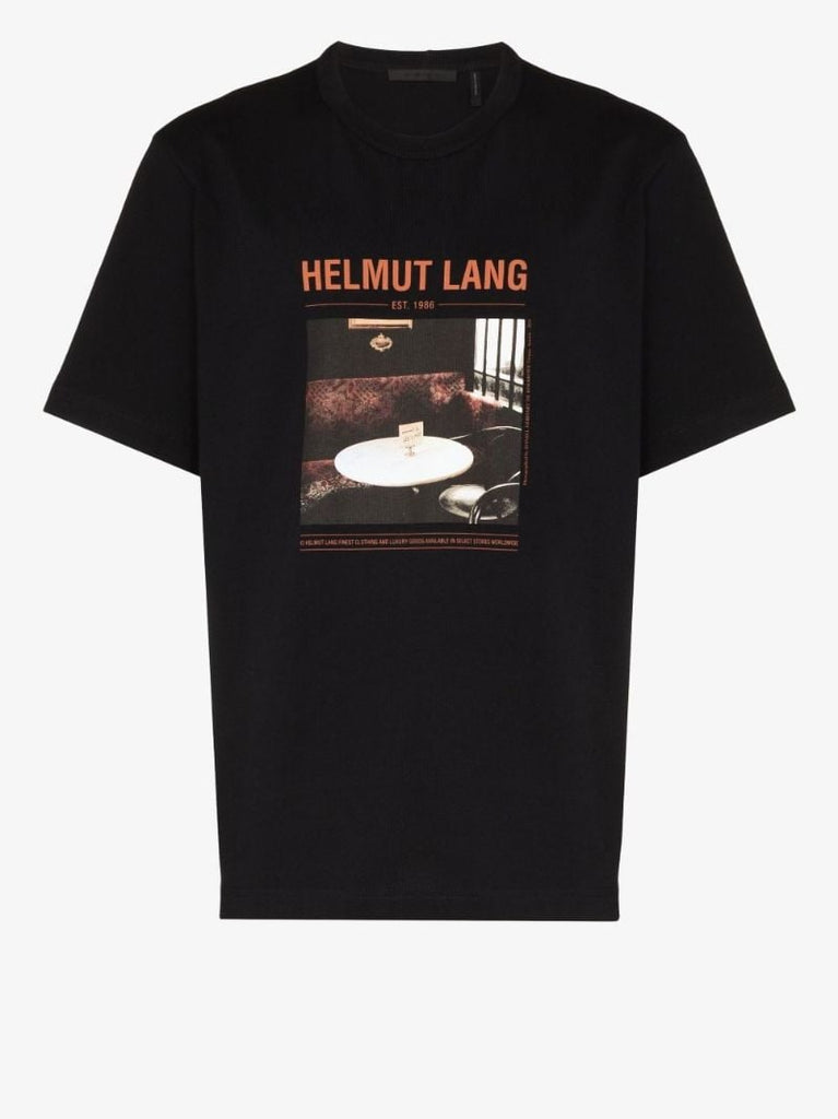Black Vienna No.2 Print Cotton T-shirt