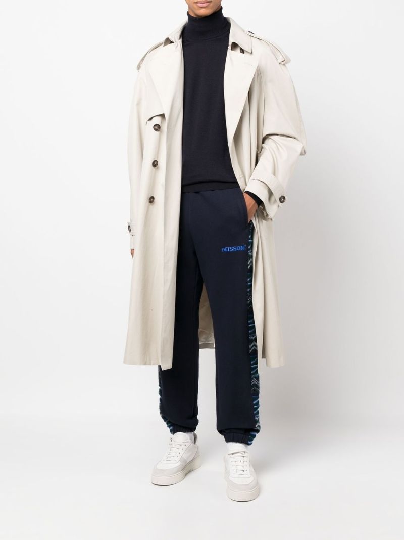 Blue Zig-zag Stripe Track Pants
