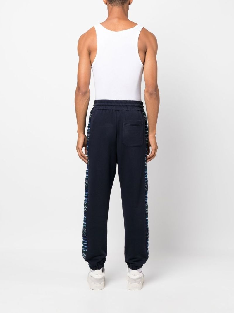 Blue Zig-zag Stripe Track Pants
