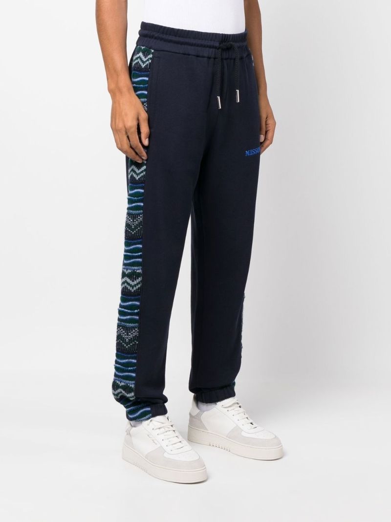 Blue Zig-zag Stripe Track Pants