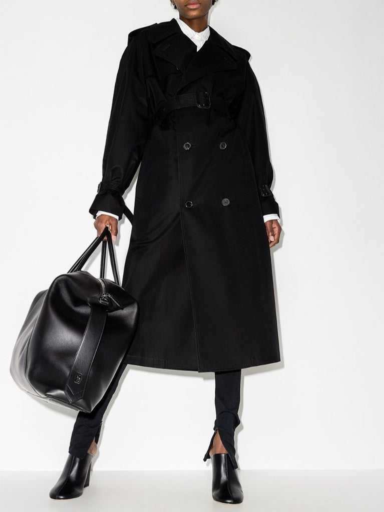 Black Double-breasted Trench Coat