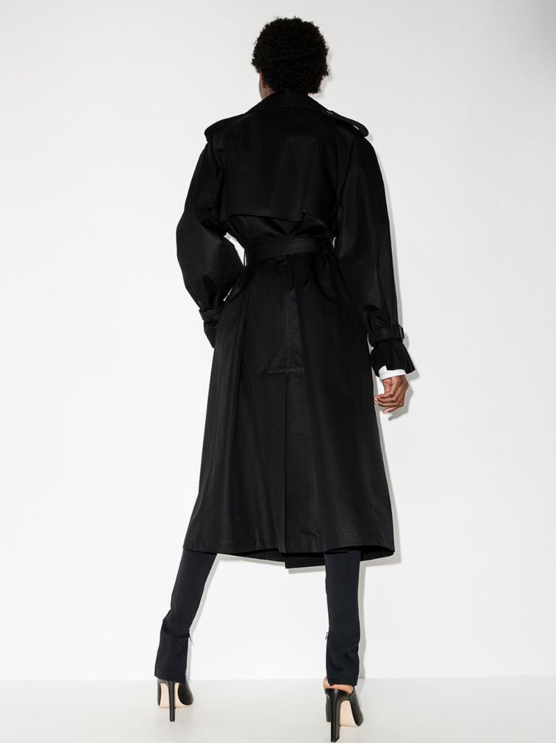 Black Double-breasted Trench Coat