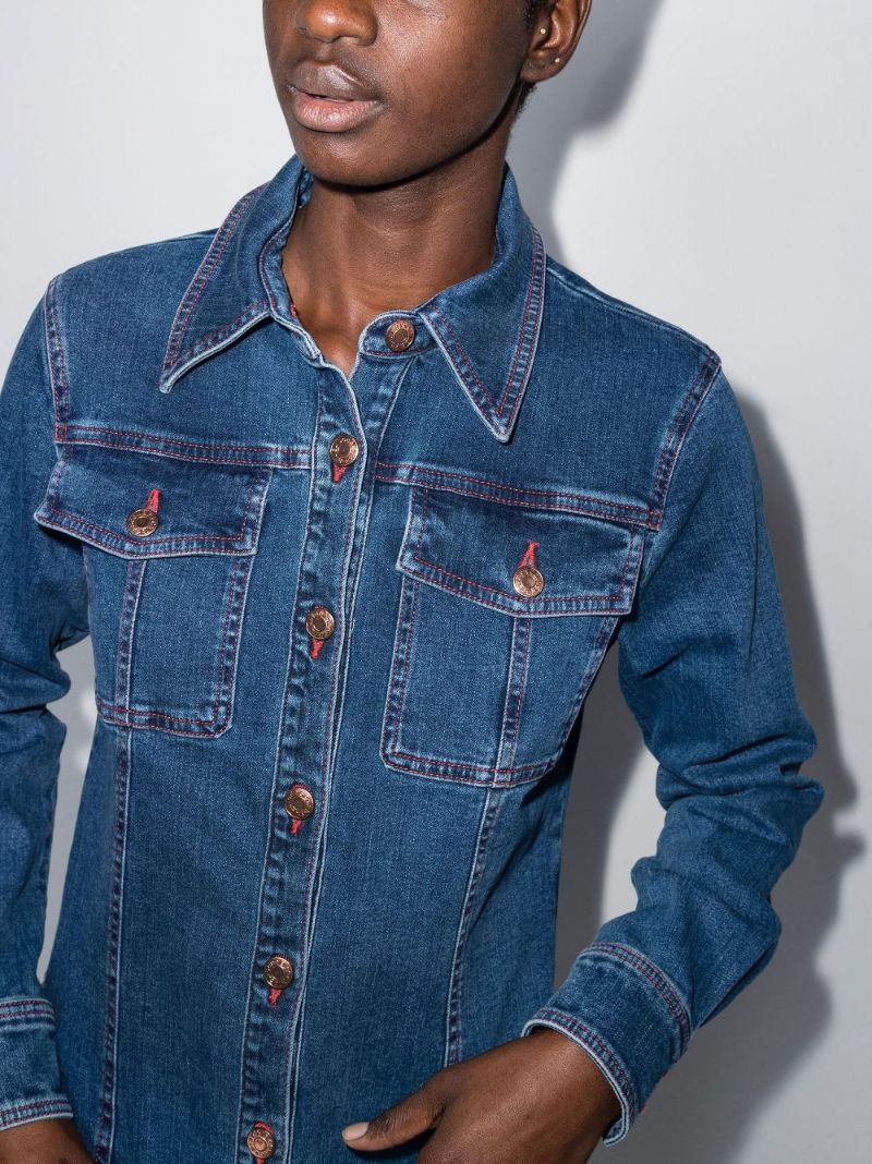 Blue Button-down Denim Shirt