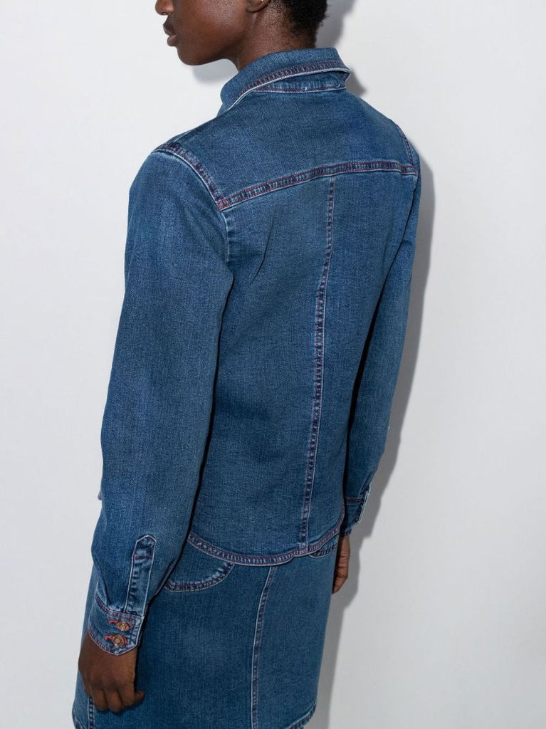 Blue Button-down Denim Shirt