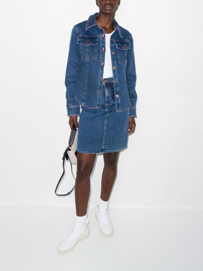 Blue Button-down Denim Shirt