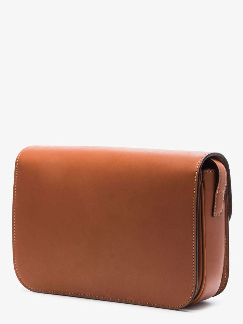 Brown Triomphe Medium Leather Shoulder Bag