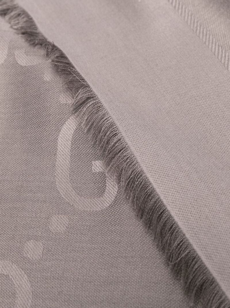 Grey Gg Jacquard Shawl