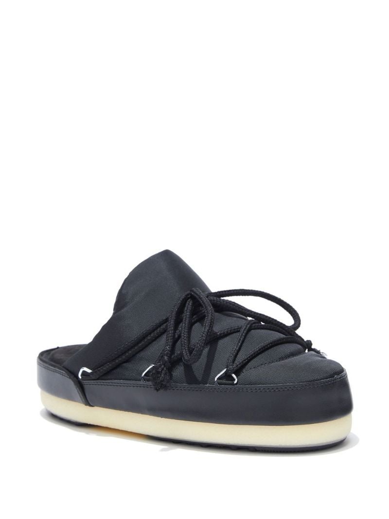 Black Lace Detail Mules