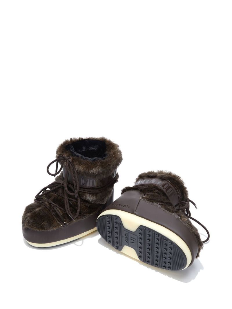 Brown Icon Faux Fur Ankle Boots