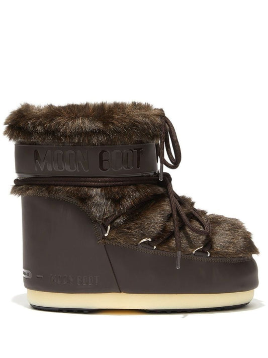 Brown Icon Faux Fur Ankle Boots