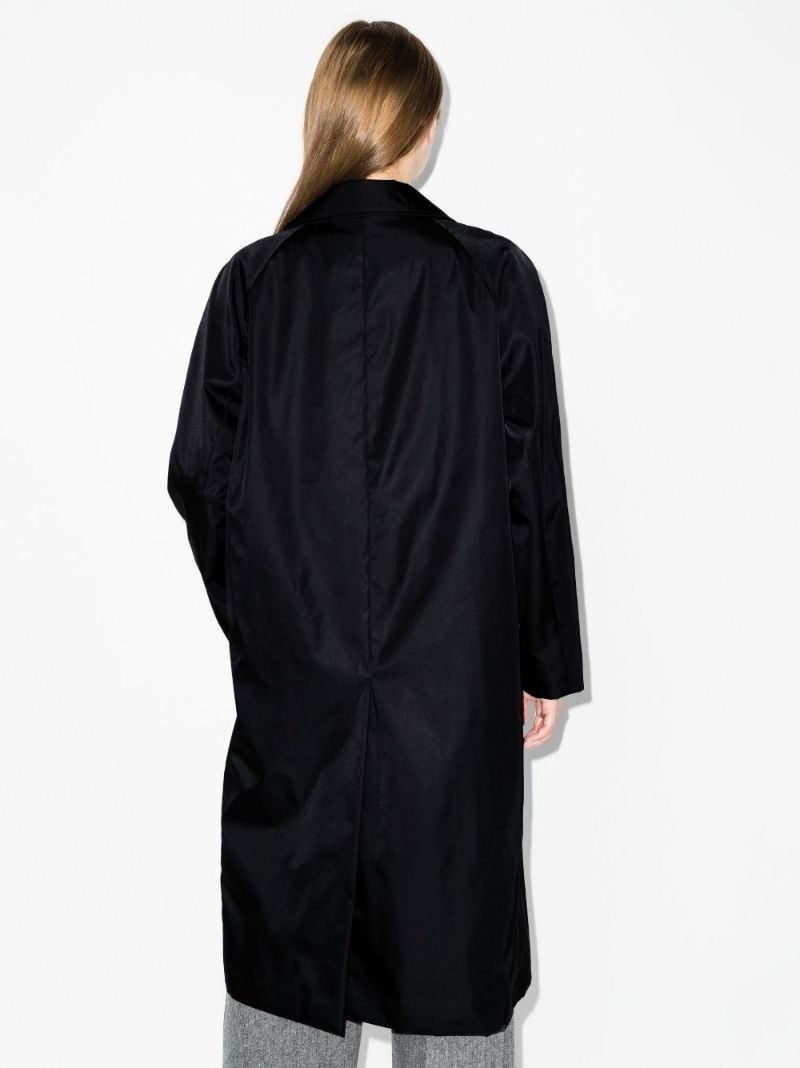 Black Re-nylon Single-breasted Trench Coat