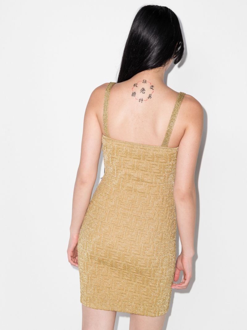 Gold Ff Mini Dress