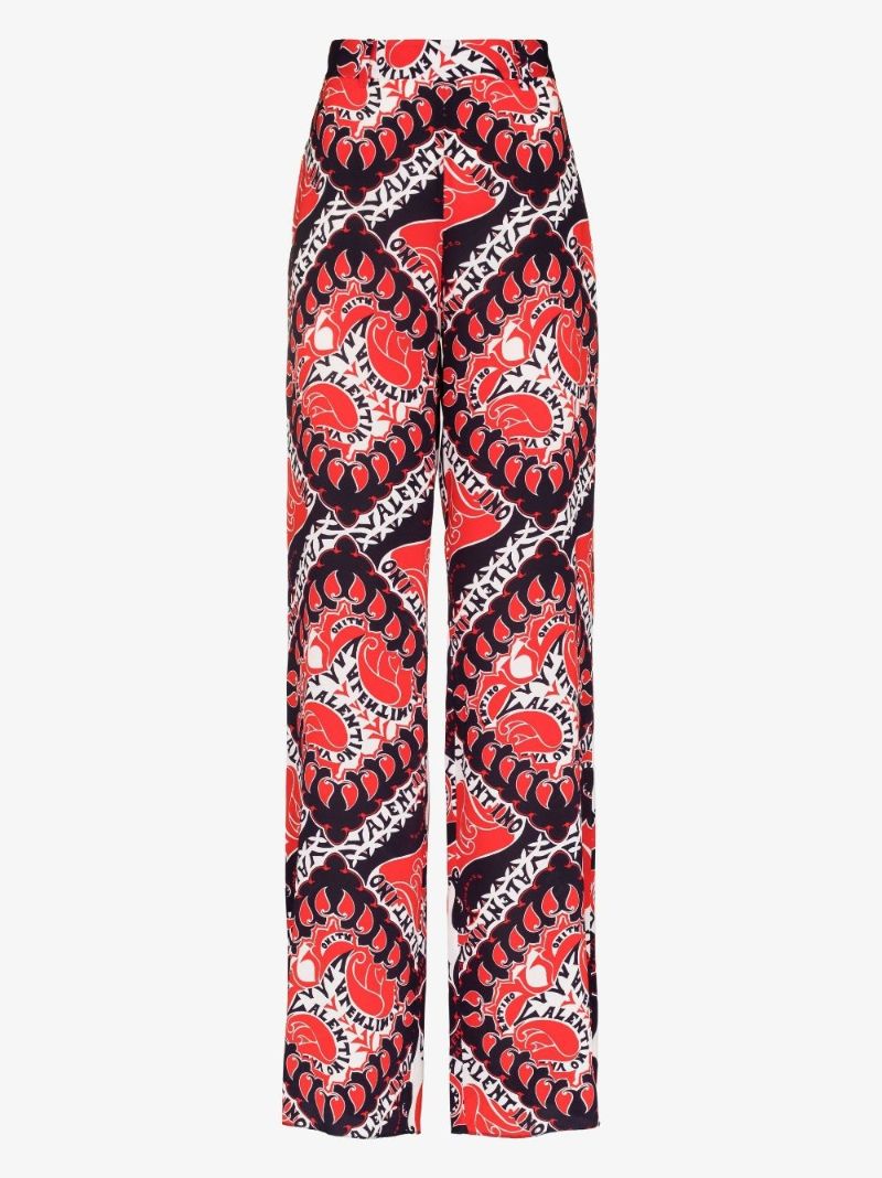 Red Manifesto Bandana Print Silk Trousers