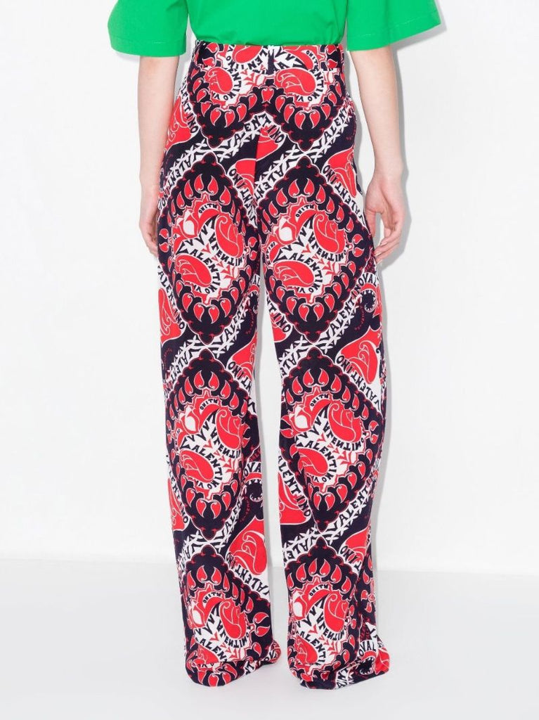 Red Manifesto Bandana Print Silk Trousers