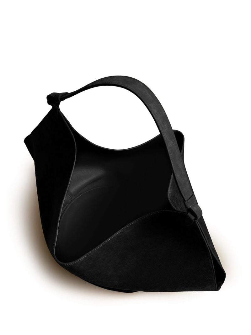 Black the Medium Lotus Suede Tote Bag