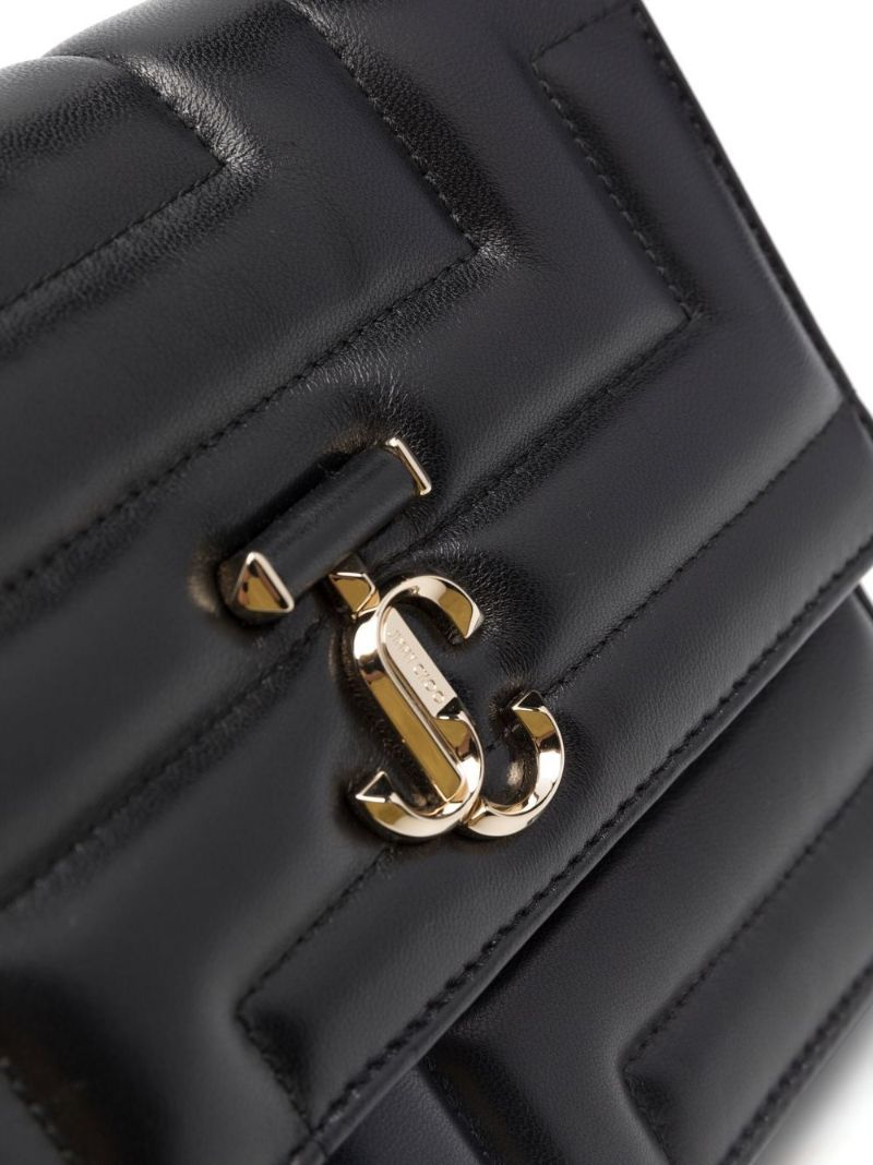 Black Avenue Quad Quilted Leather Shoulder Bag