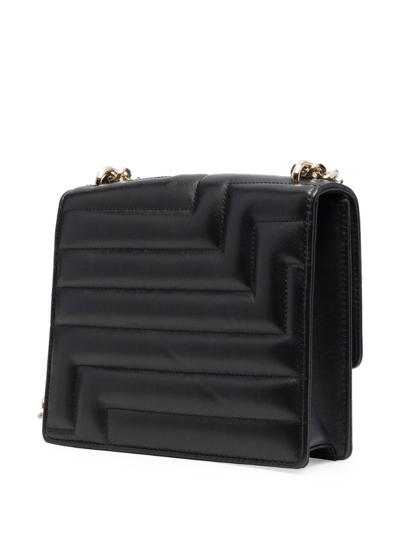 Black Avenue Quad Quilted Leather Shoulder Bag