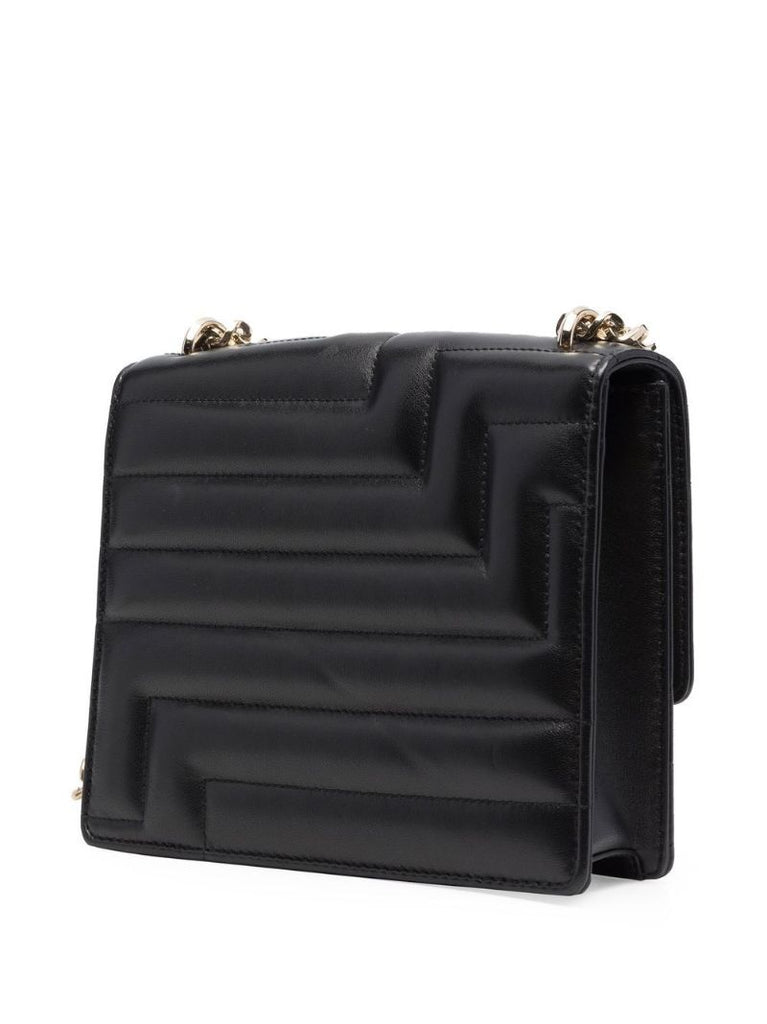 Black Avenue Quad Quilted Leather Shoulder Bag