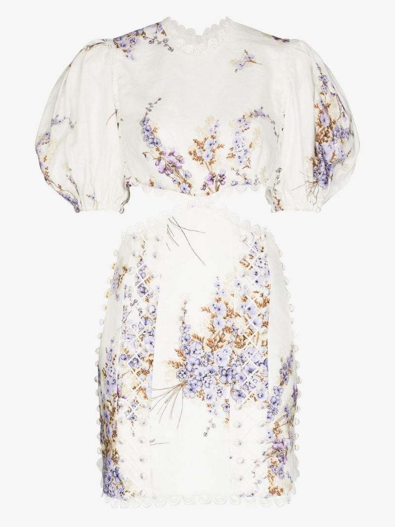 White Jude Cutout Mini Dress