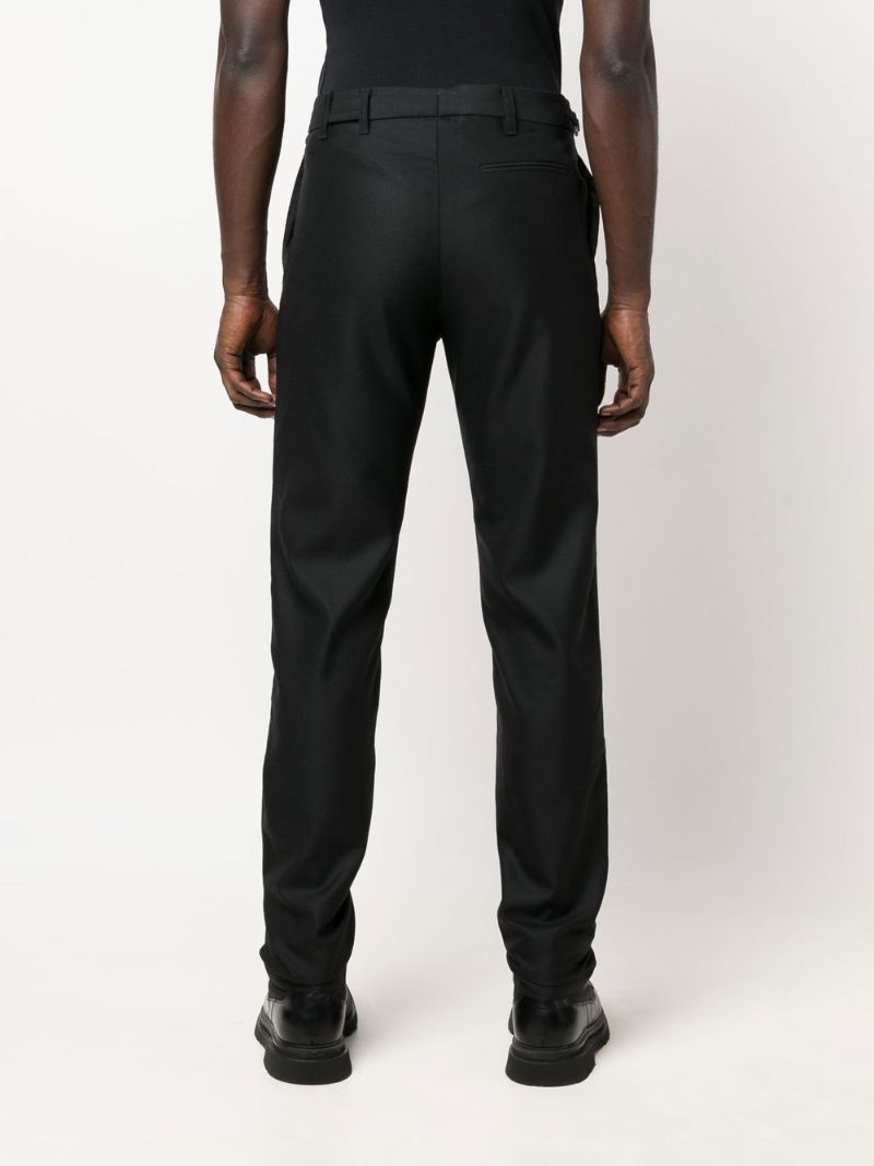 Black Keyring Attachment Straight Leg Trousers