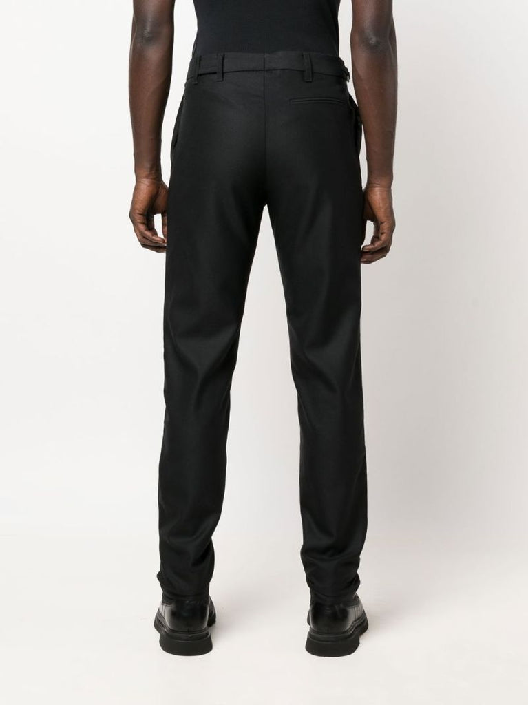 Black Keyring Attachment Straight Leg Trousers