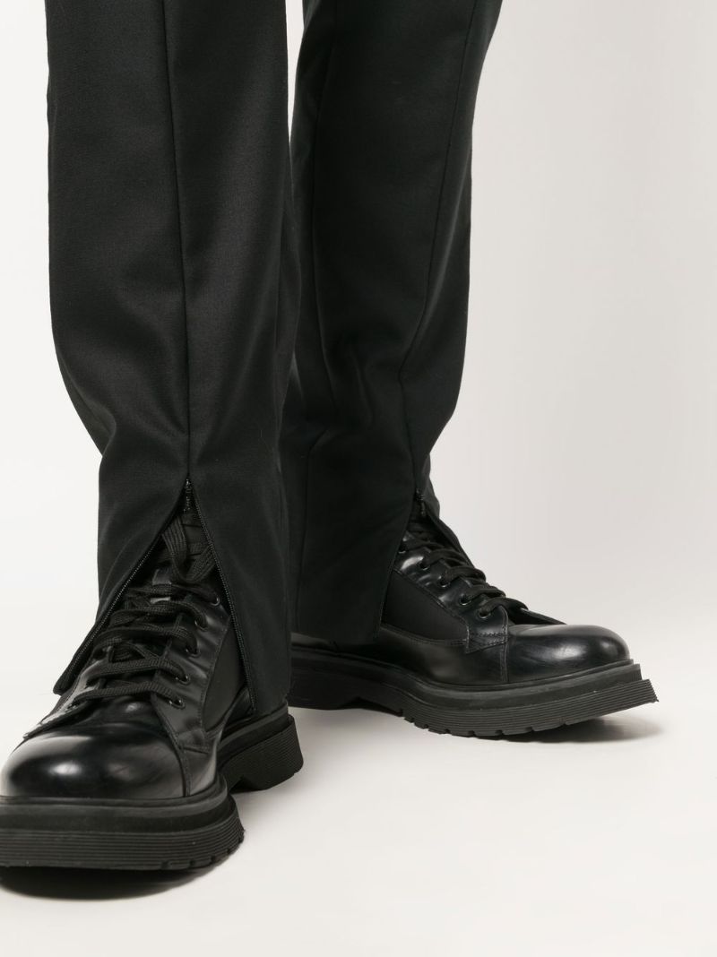 Black Keyring Attachment Straight Leg Trousers