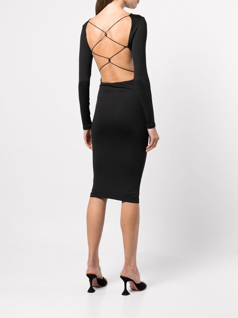 Black Eden Open-back Midi Dress