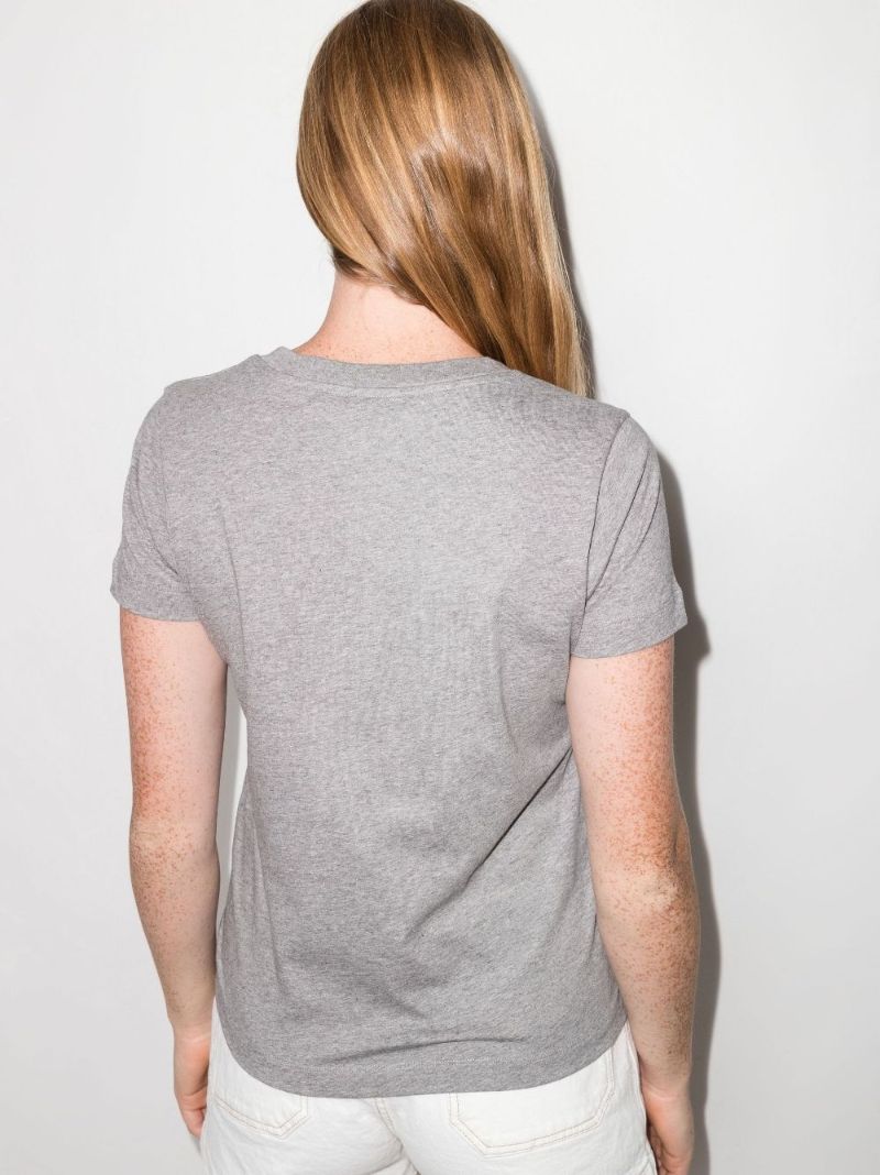 Grey Rose Logo Print T-shirt