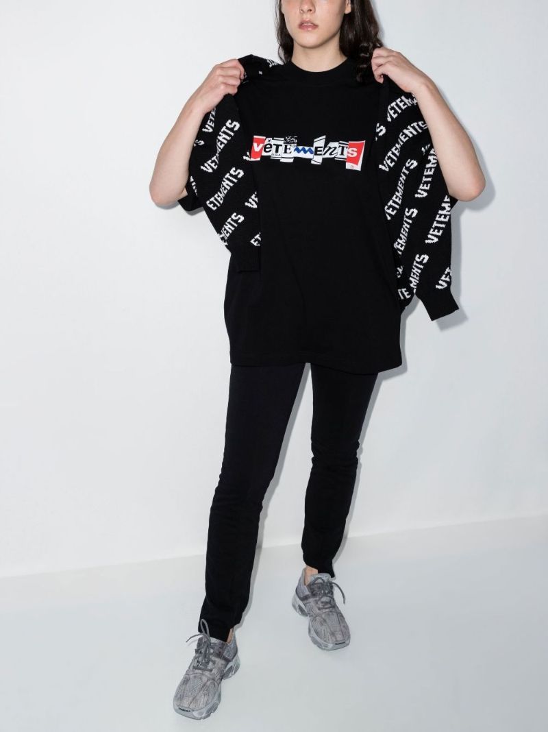 Black Logo Cotton T-shirt