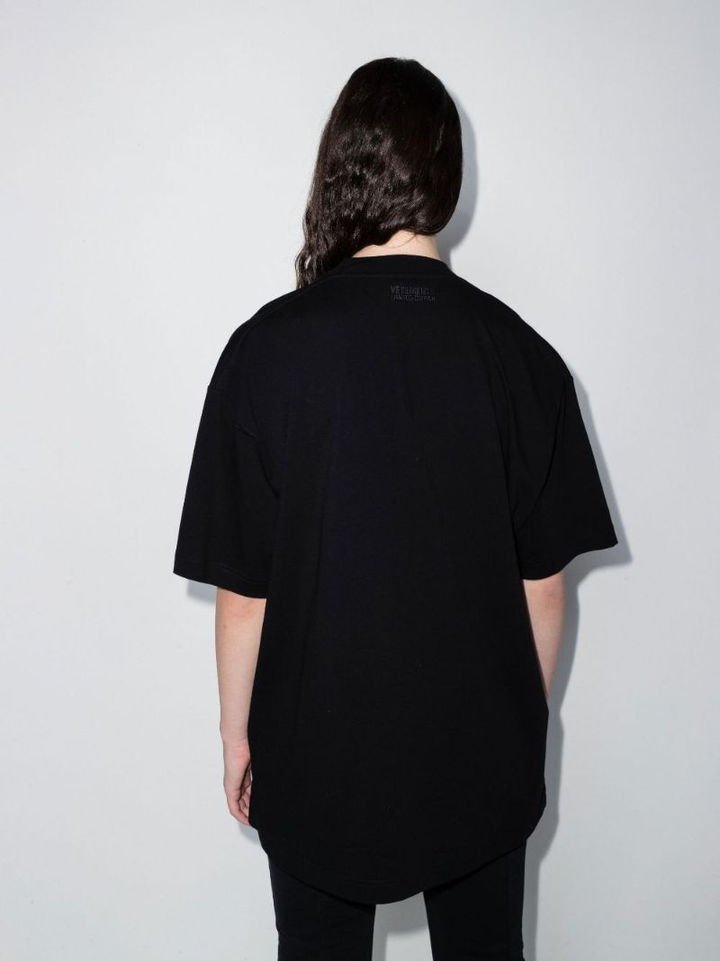 Black Logo Cotton T-shirt
