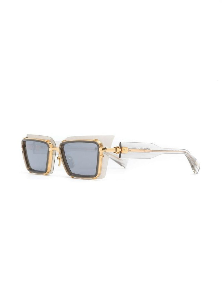 Grey Admirable Rectangle-frame Sunglasses