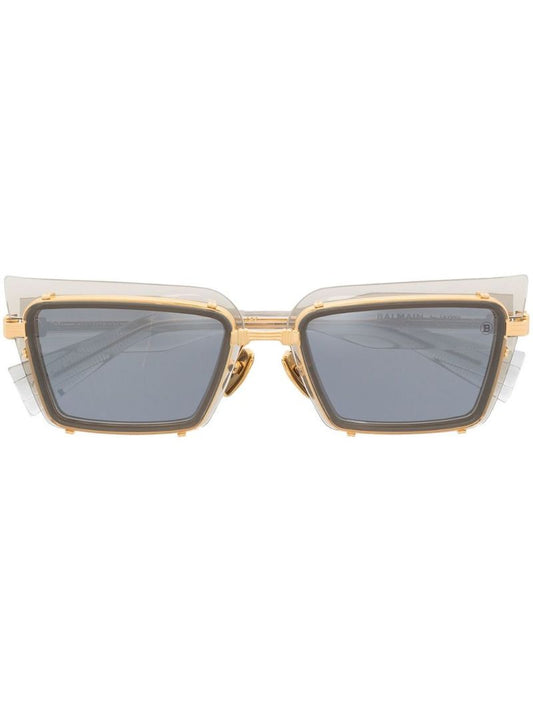 Grey Admirable Rectangle-frame Sunglasses