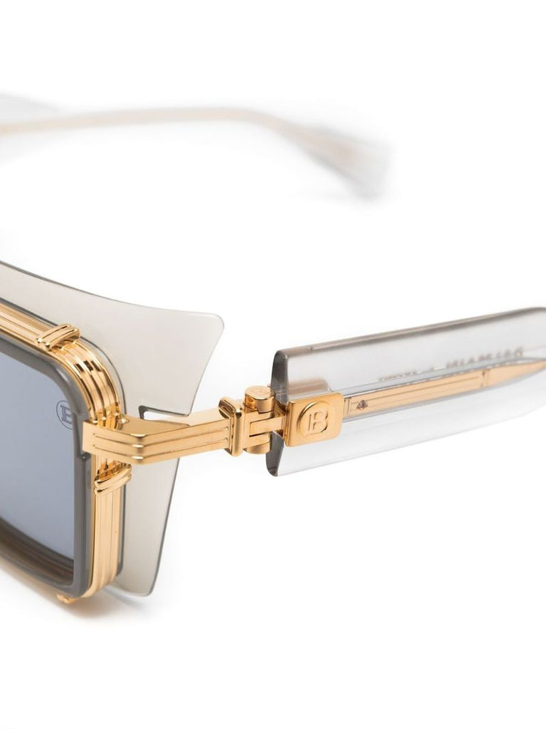 Grey Admirable Rectangle-frame Sunglasses