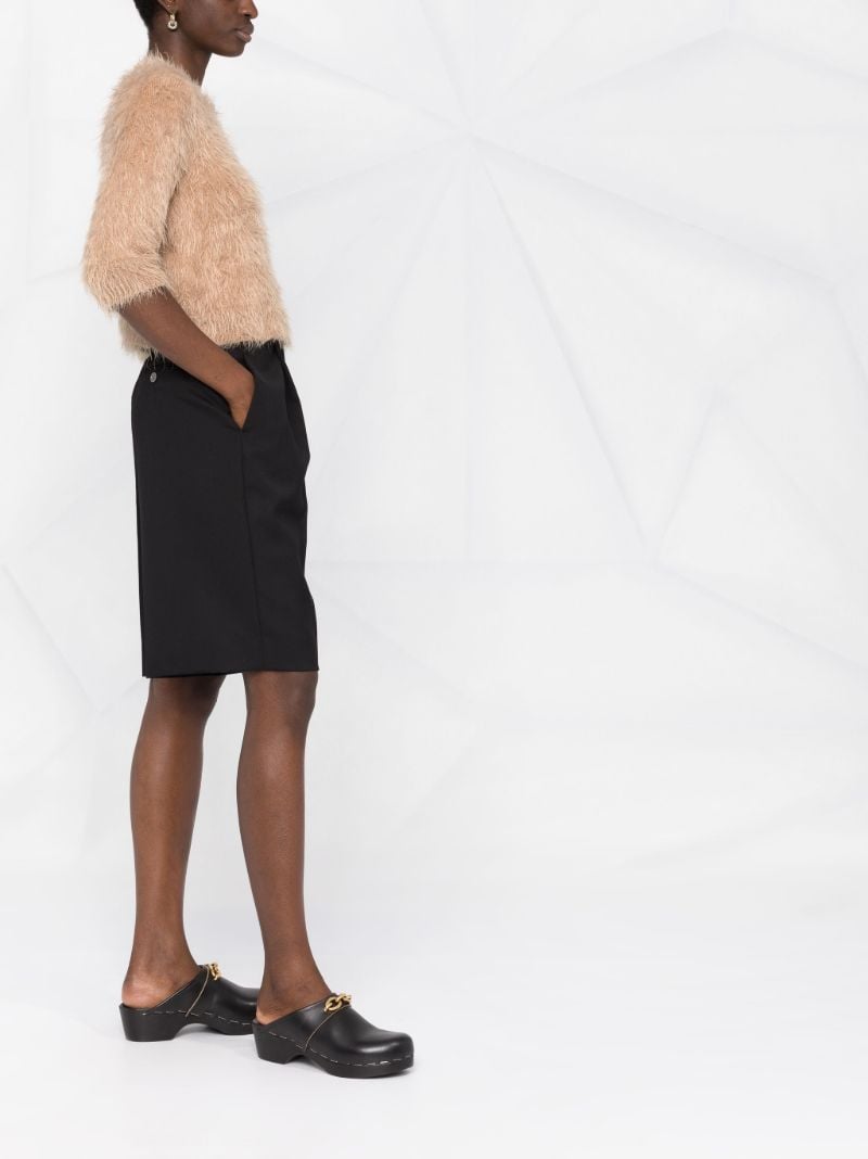 Neutral Cropped Fluffy Knit Sweater