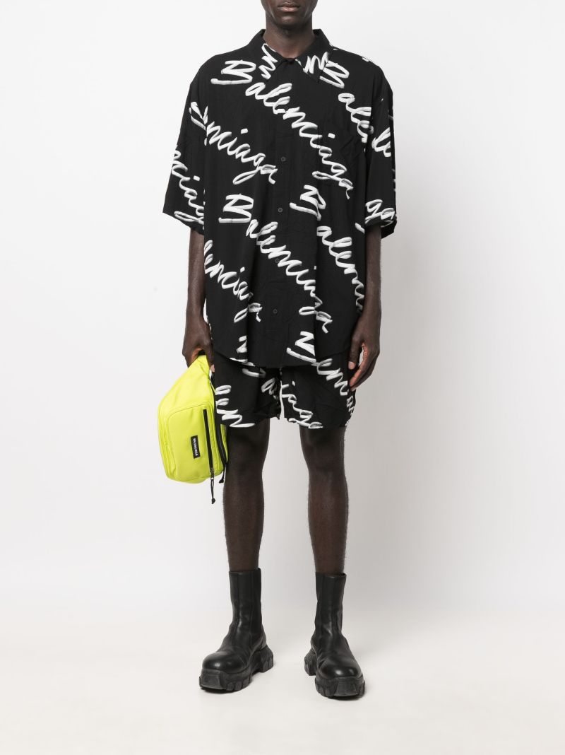 Black Logo Bermuda Shorts