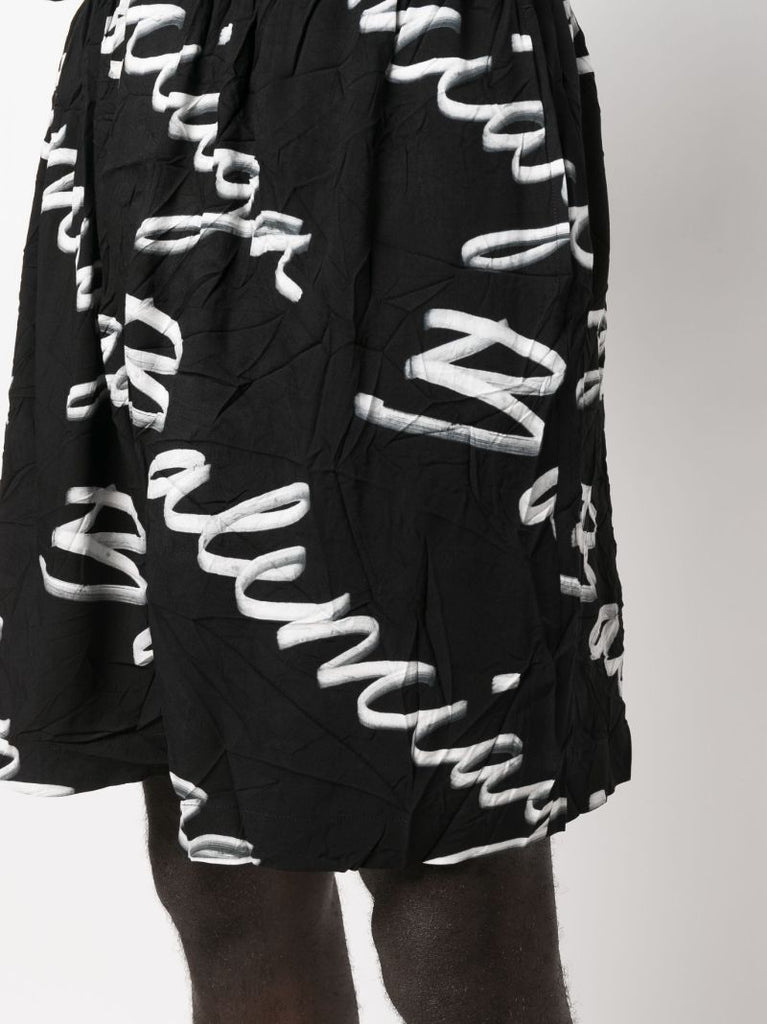 Black Logo Bermuda Shorts