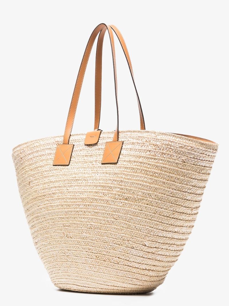 Neutral Beach Raffia Tote Bag