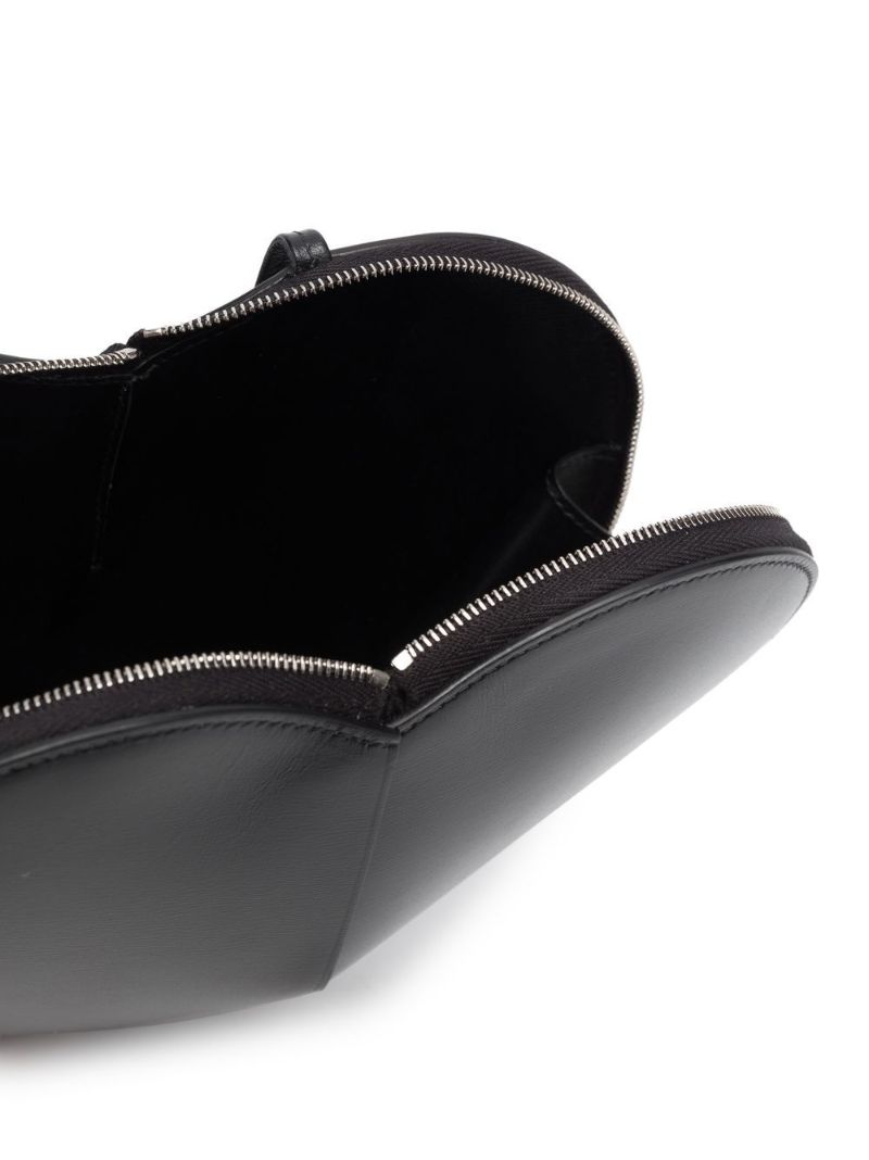 Black Le Couer Leather Cross Body Bag