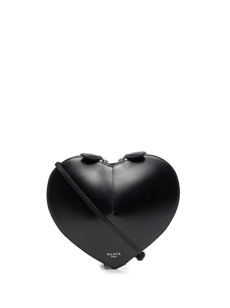Black Le Couer Leather Cross Body Bag