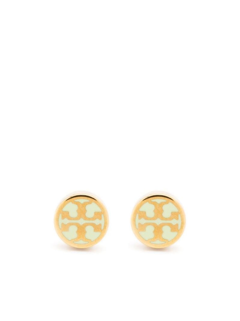Gold-tone Double T Logo Stud Earrings