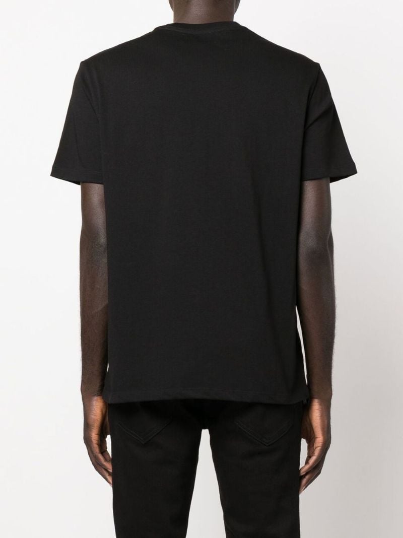 Black Flower Logo Short Sleeve T-shirt